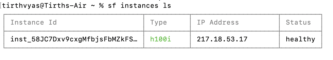 Instance status