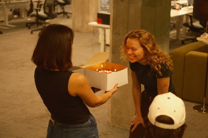 Celebrating a birthday in the office